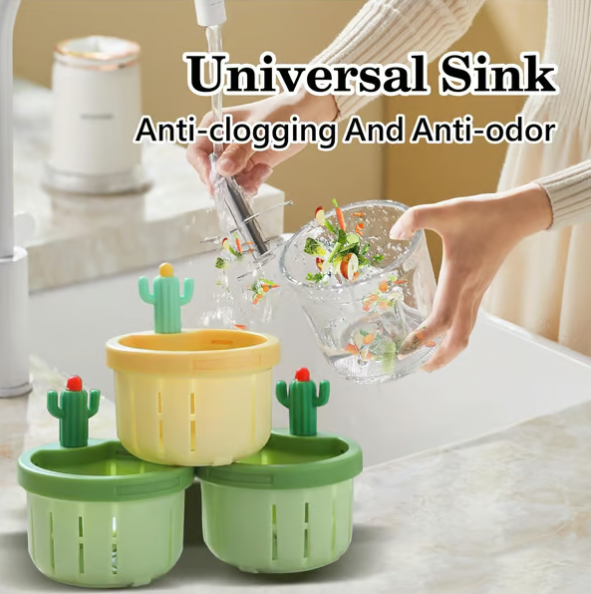GFOUK® Cactus Kitchen Sink Drain Strainer🌿Removes odors and prevents blockages